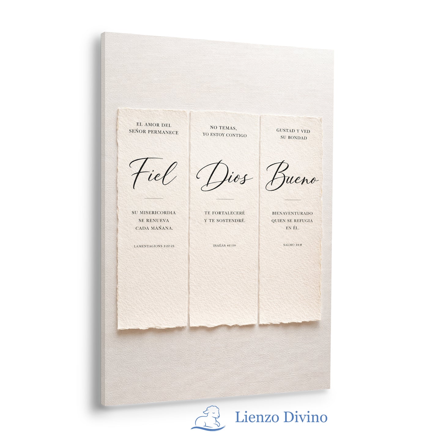 Tríptico Cristiano Minimalista “Fiel, Dios, Bueno” - P1