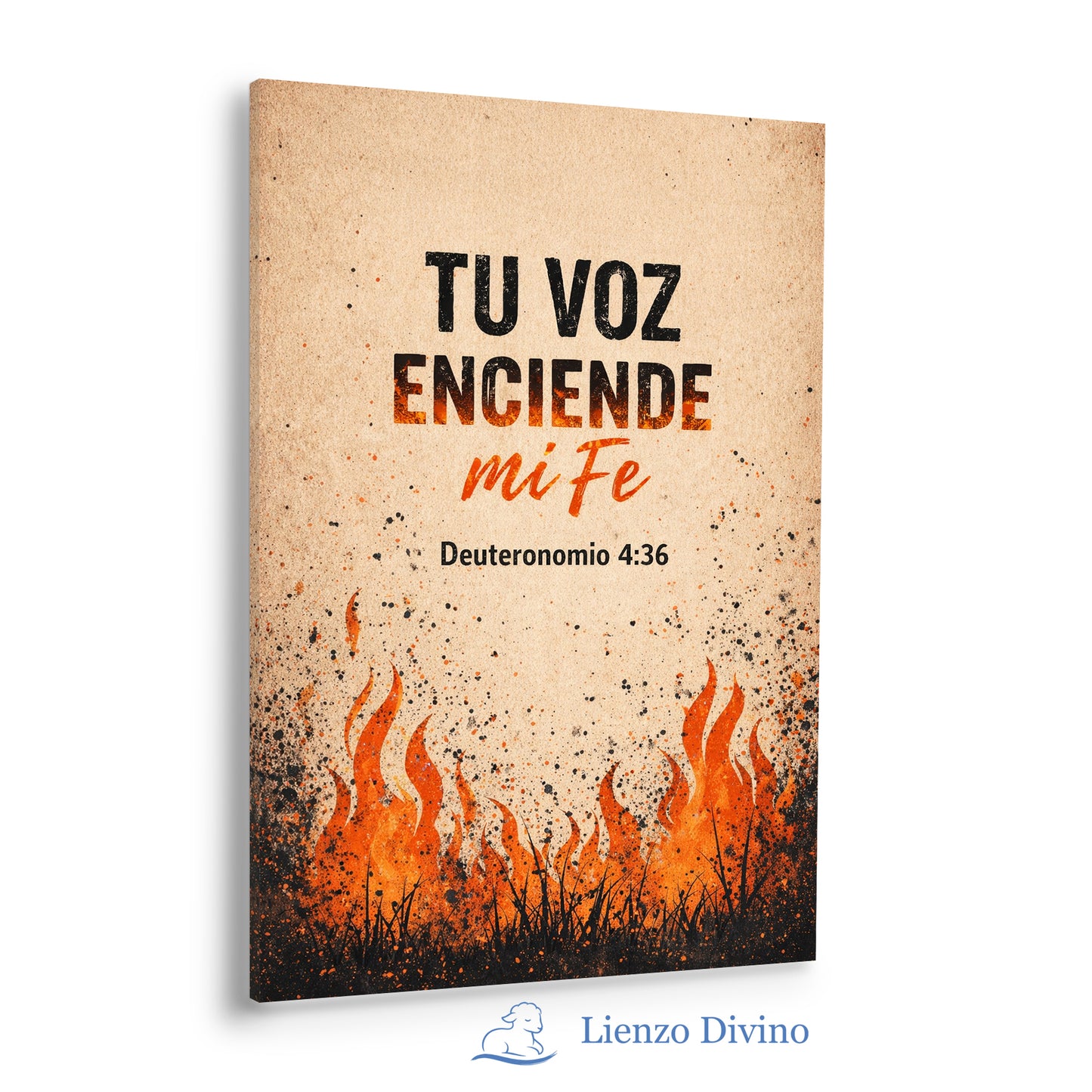 Tu Voz Enciende Mi Fe - Cuadro Cristiano Decorativo - C3