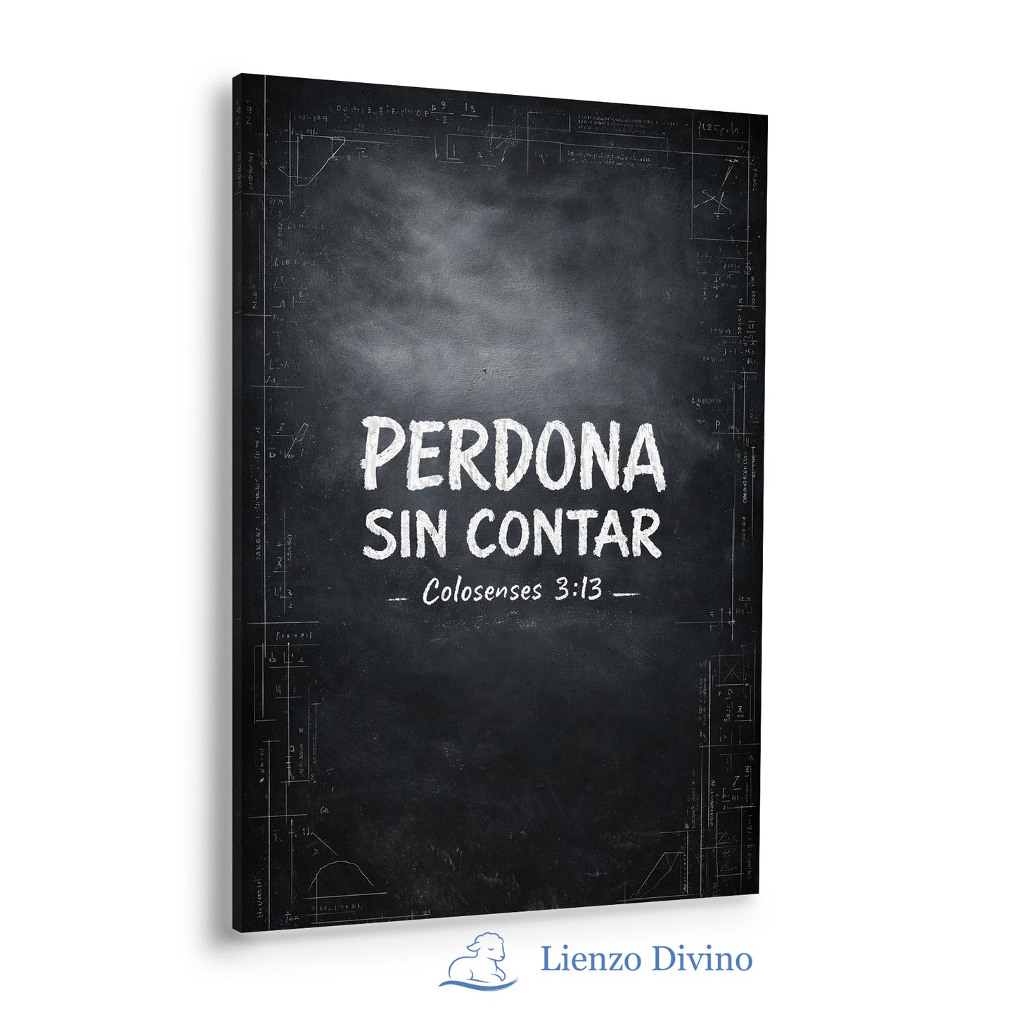 Perdona Sin Contar - Cuadro Cristiano Tipo Pizarrón