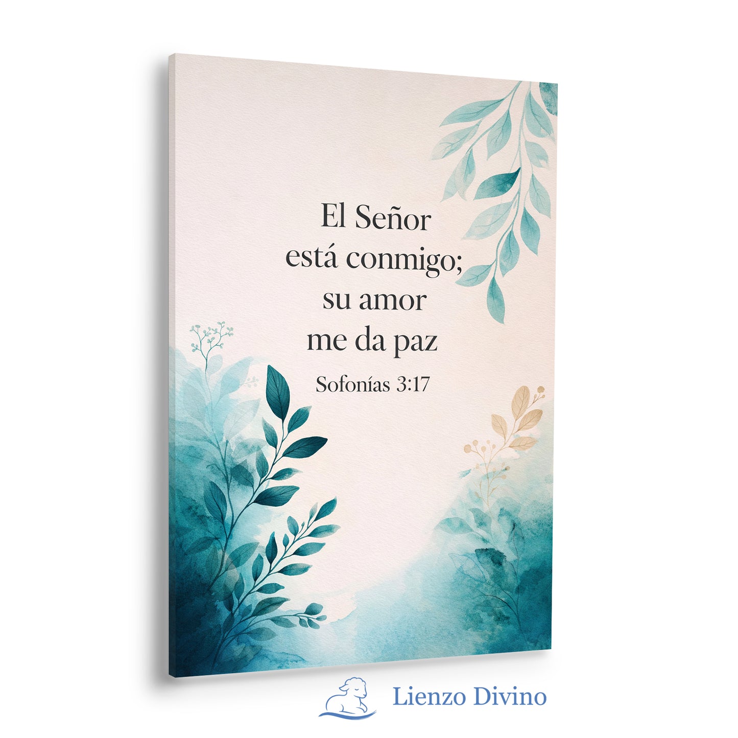 Cuadro cristiano Sofonías 3:17 - Su amor me da paz - C2