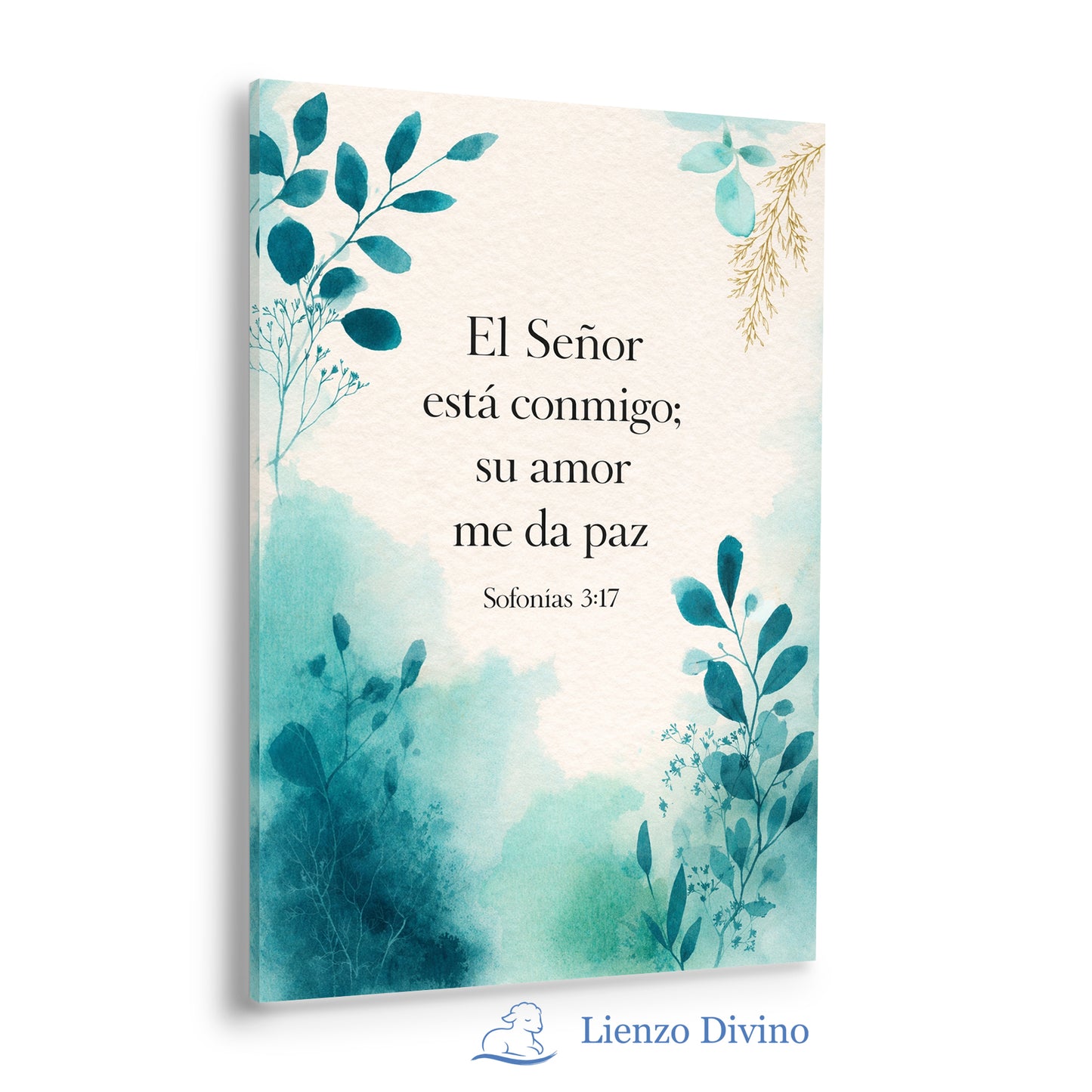 Cuadro cristiano Sofonías 3:17 - Su amor me da paz - C4