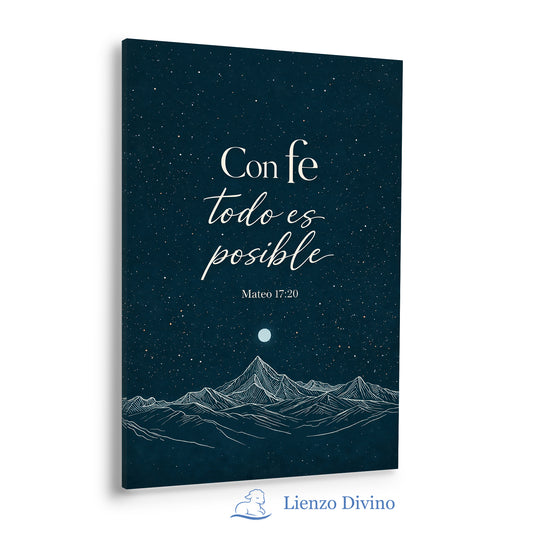 Con Fe Todo es Posible - Cuadro Cristiano Mateo 17:20