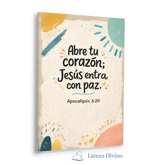 Abre tu Corazón a Jesús - Arte Cristiano Apocalipsis 3:20