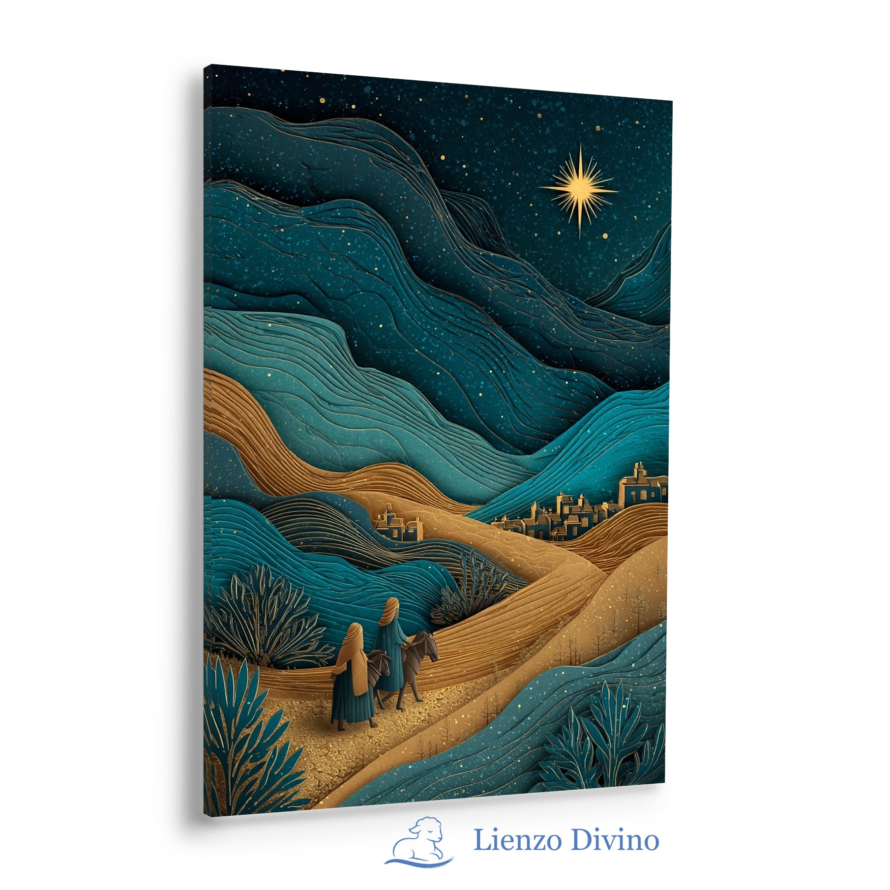 Noche Santa hacia Belén - Cuadro Cristiano Decorativo