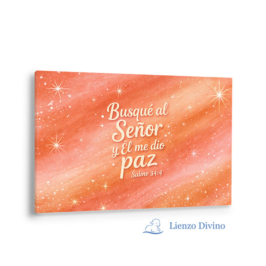 Busqué al Señor y Él me dio paz - Salmo 34:4