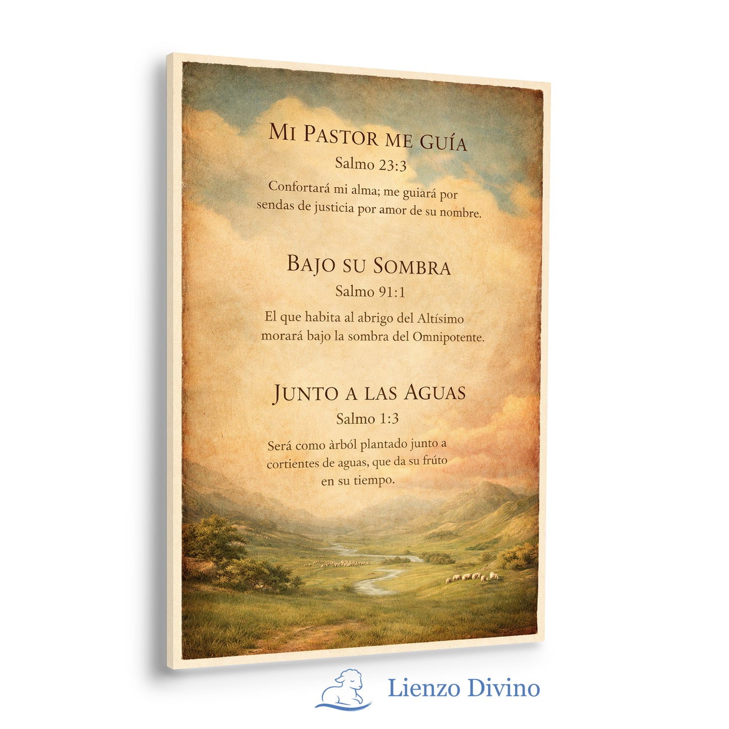 Set de Cuadros Devocionales: Salmos de Guía, Protección y Vida - P1