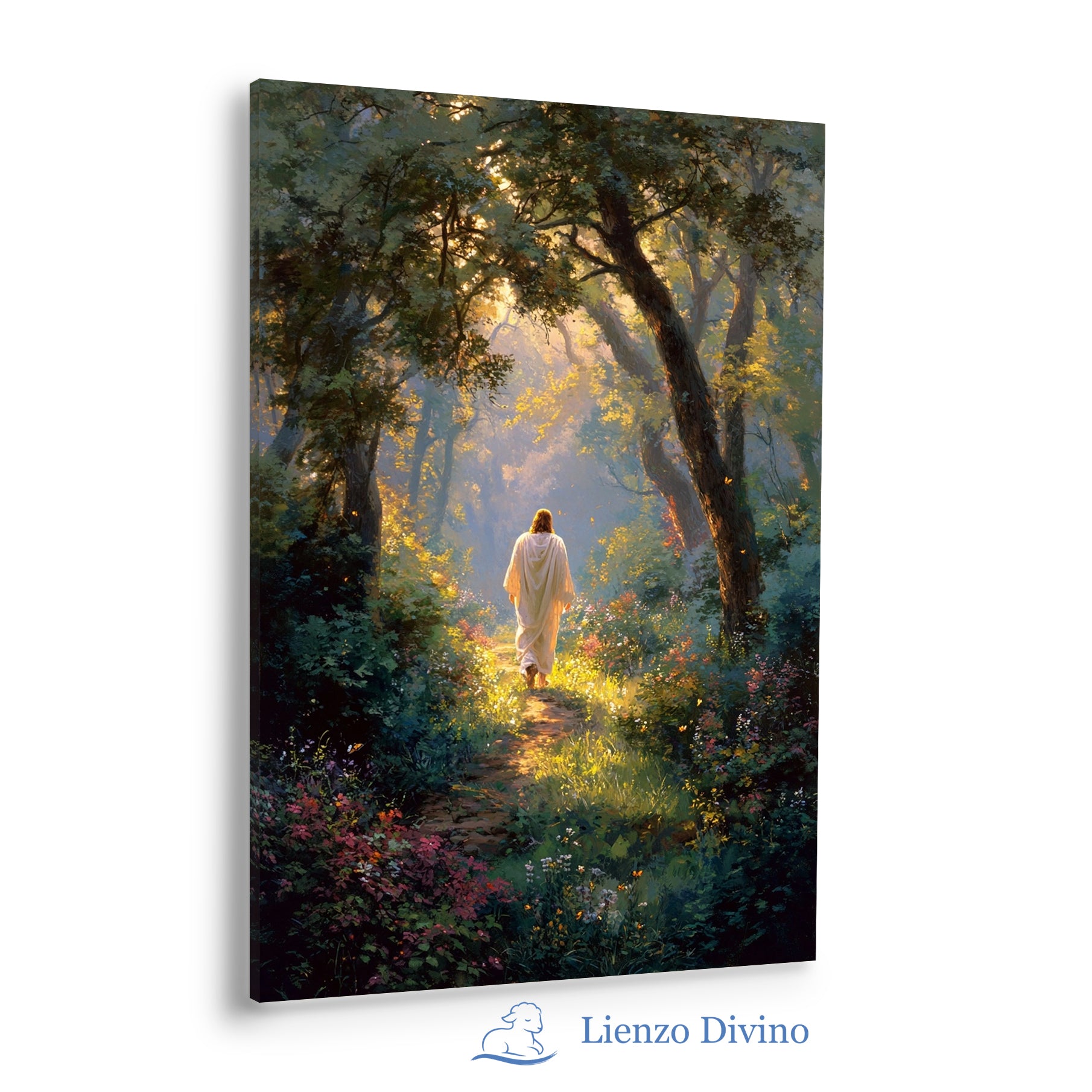 Sendero de Su Gloria | Cuadro Cristiano de Jesús en el Bosque