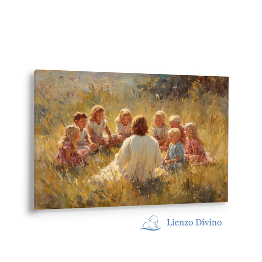 Jesús y los Niños en el Prado Dorado - C1