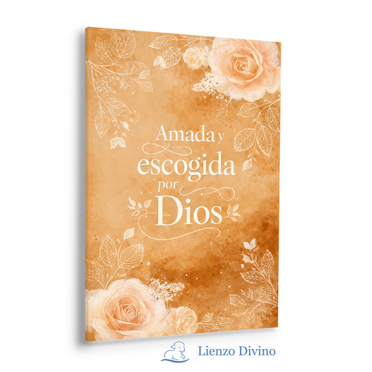 Amada y Escogida por Dios - Cuadro Decorativo Cristiano