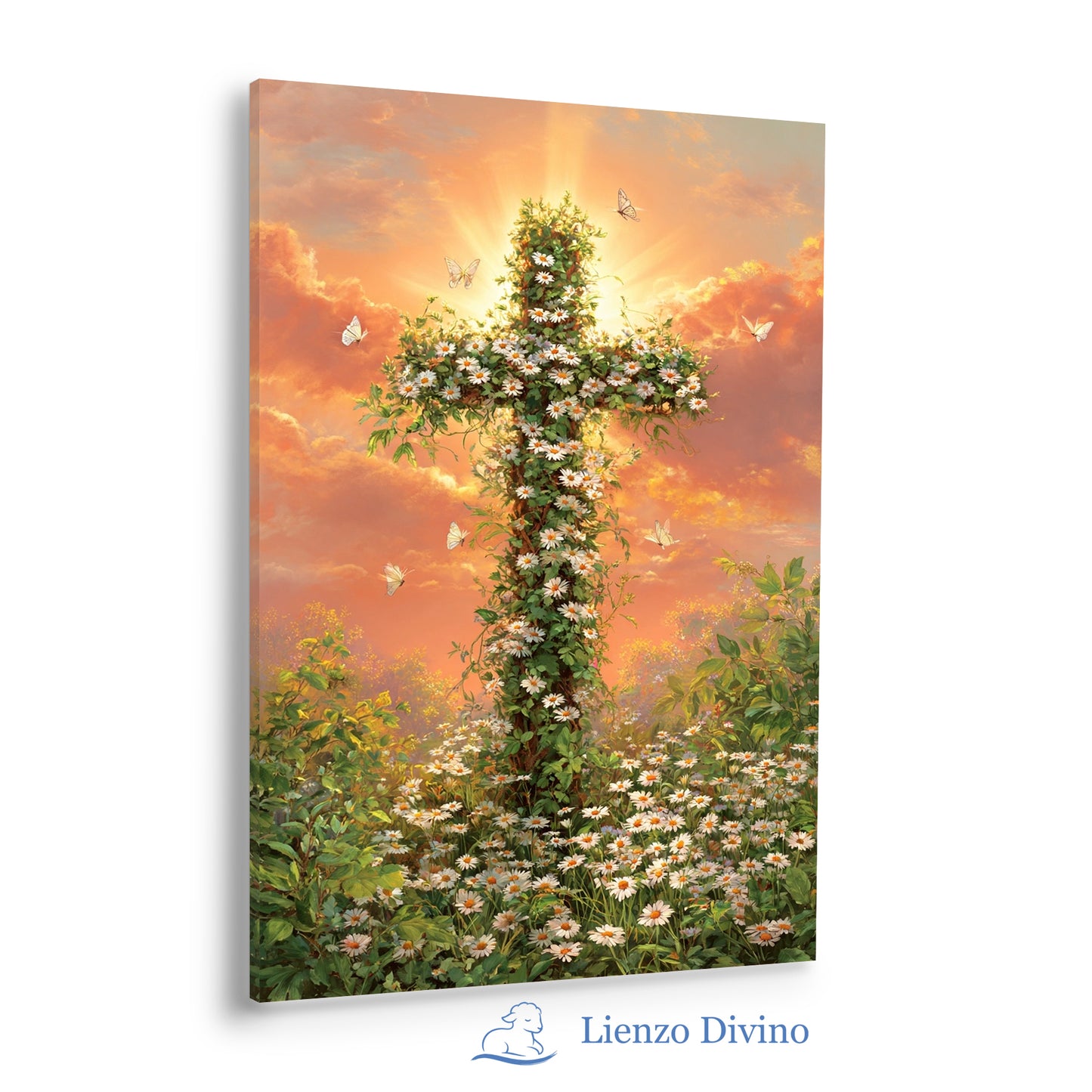 Vida Nueva en la Cruz - Arte Cristiano Floral