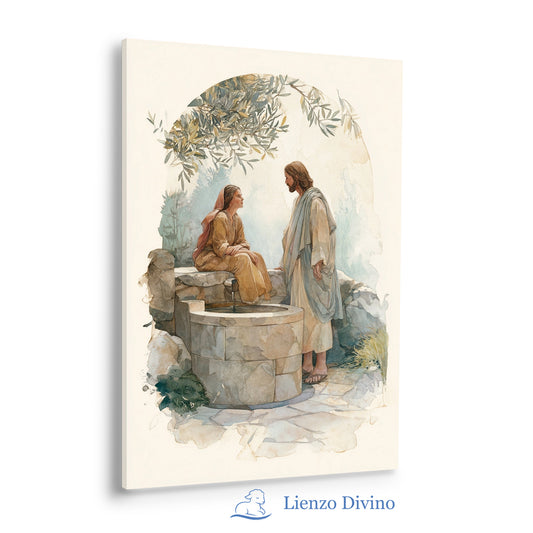 Agua de Vida en el Pozo | Arte Cristiano Inspirado en Juan 4