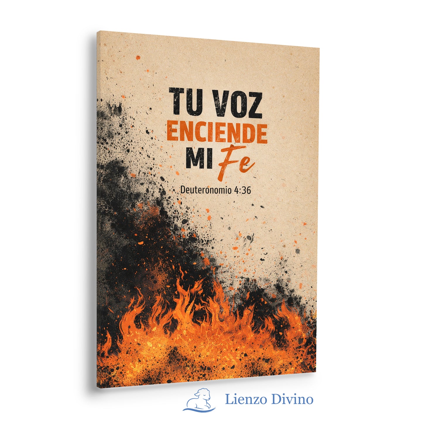 Tu Voz Enciende Mi Fe - Cuadro Cristiano Decorativo - C2