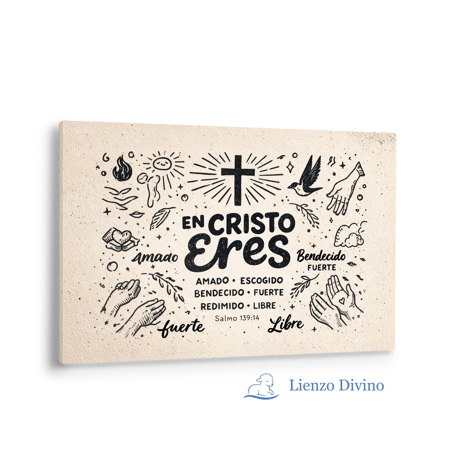 En Cristo Eres Amado - Cuadro Cristiano Decorativo