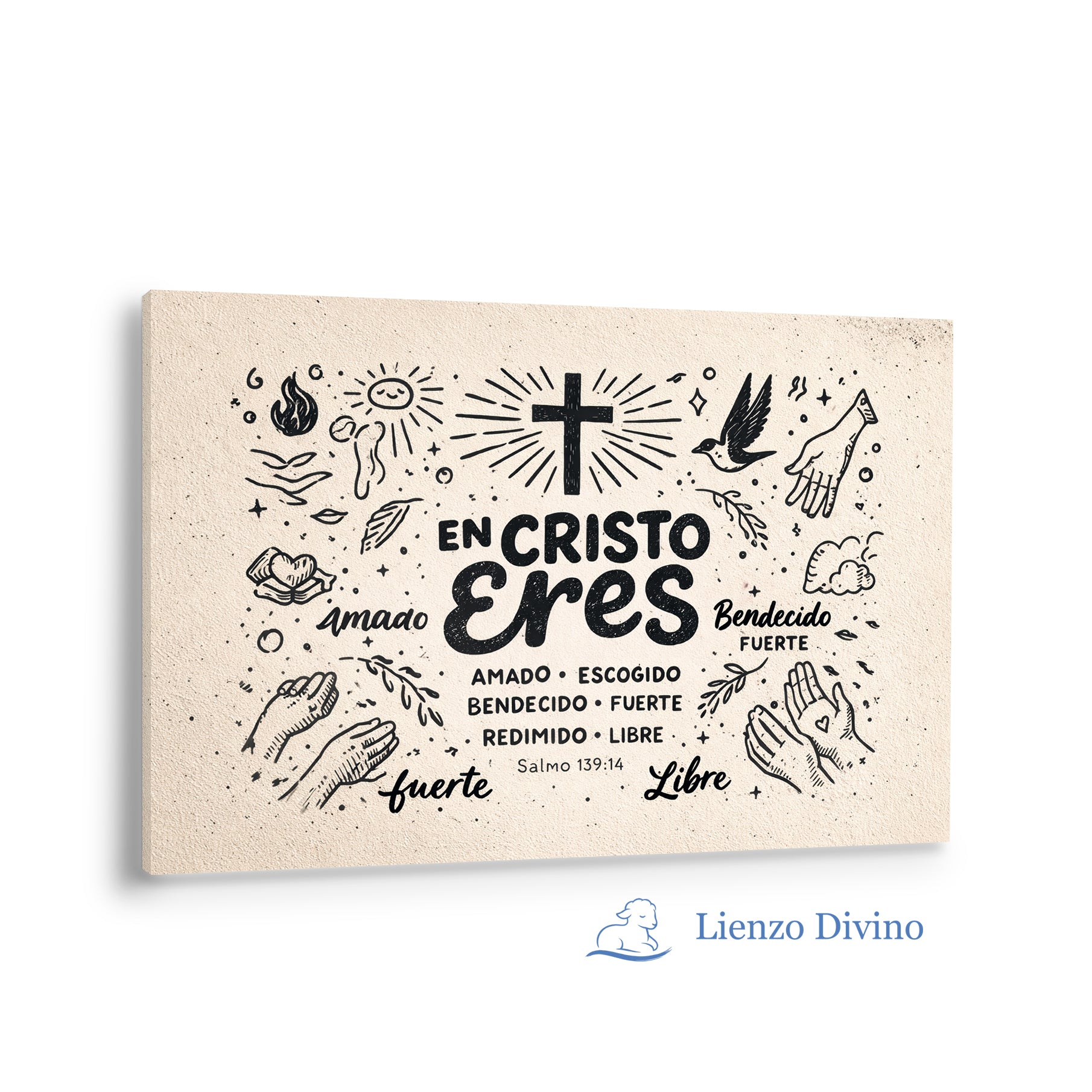 En Cristo Eres Amado - Cuadro Cristiano Decorativo
