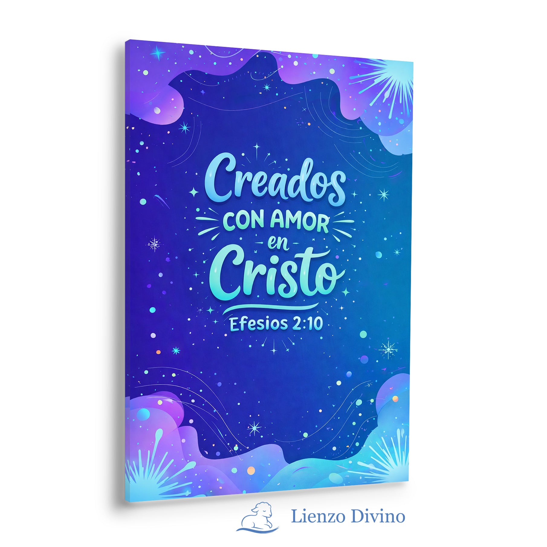 Creados con Amor en Cristo - Cuadro Decorativo Cristiano