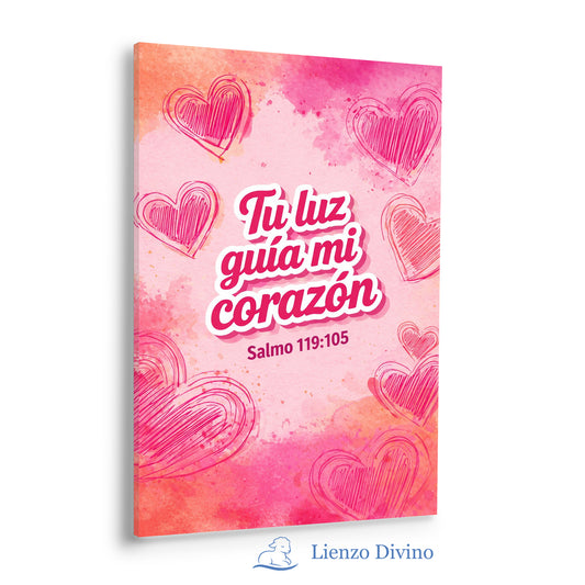 Tu Luz Guía Mi Corazón - Cuadro Cristiano Decorativo