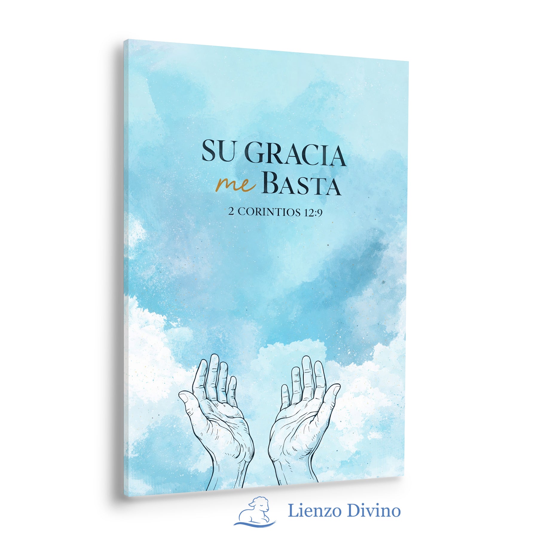 Su Gracia Me Basta - Cuadro Cristiano Decorativo - C1