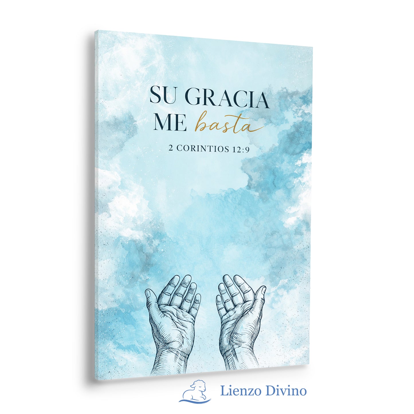 Su Gracia Me Basta - Cuadro Cristiano Decorativo - C2