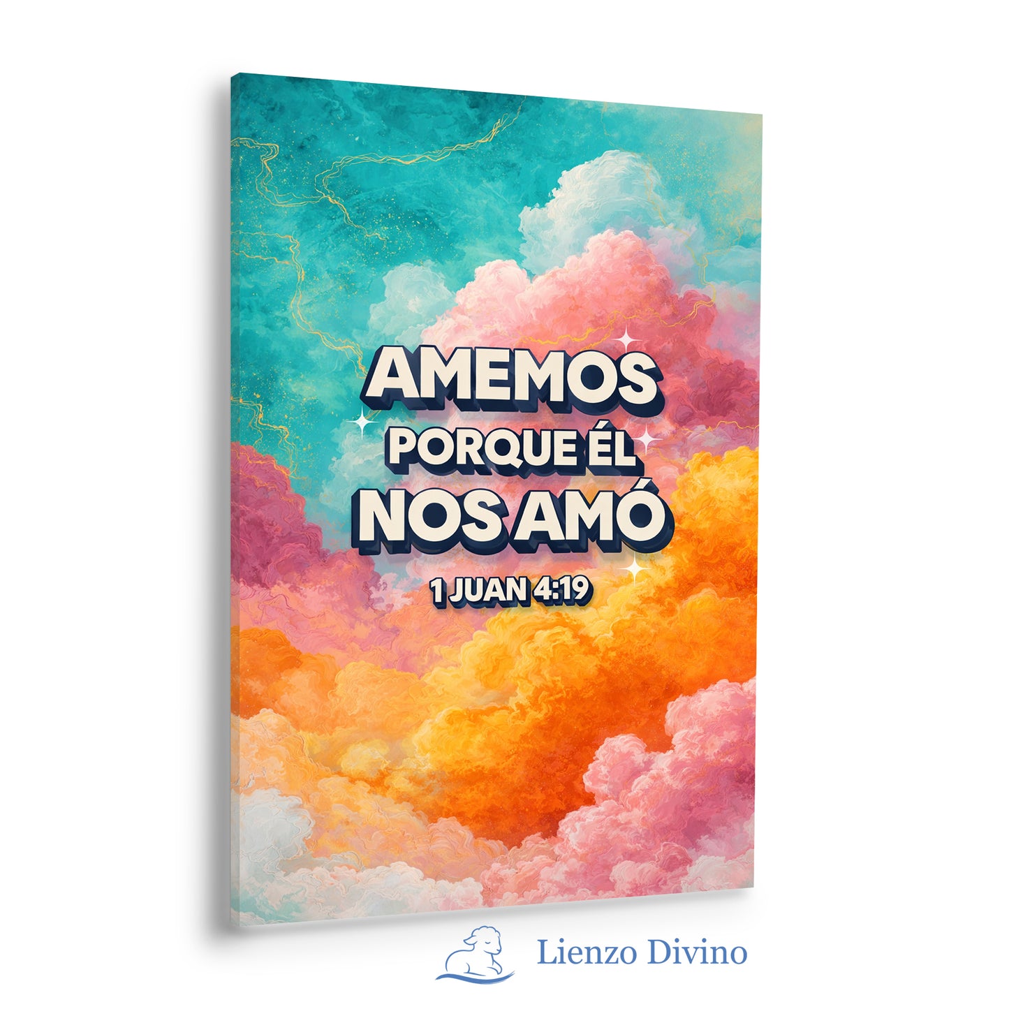 Amemos Porque Él Nos Amó - Cuadro Cristiano Decorativo