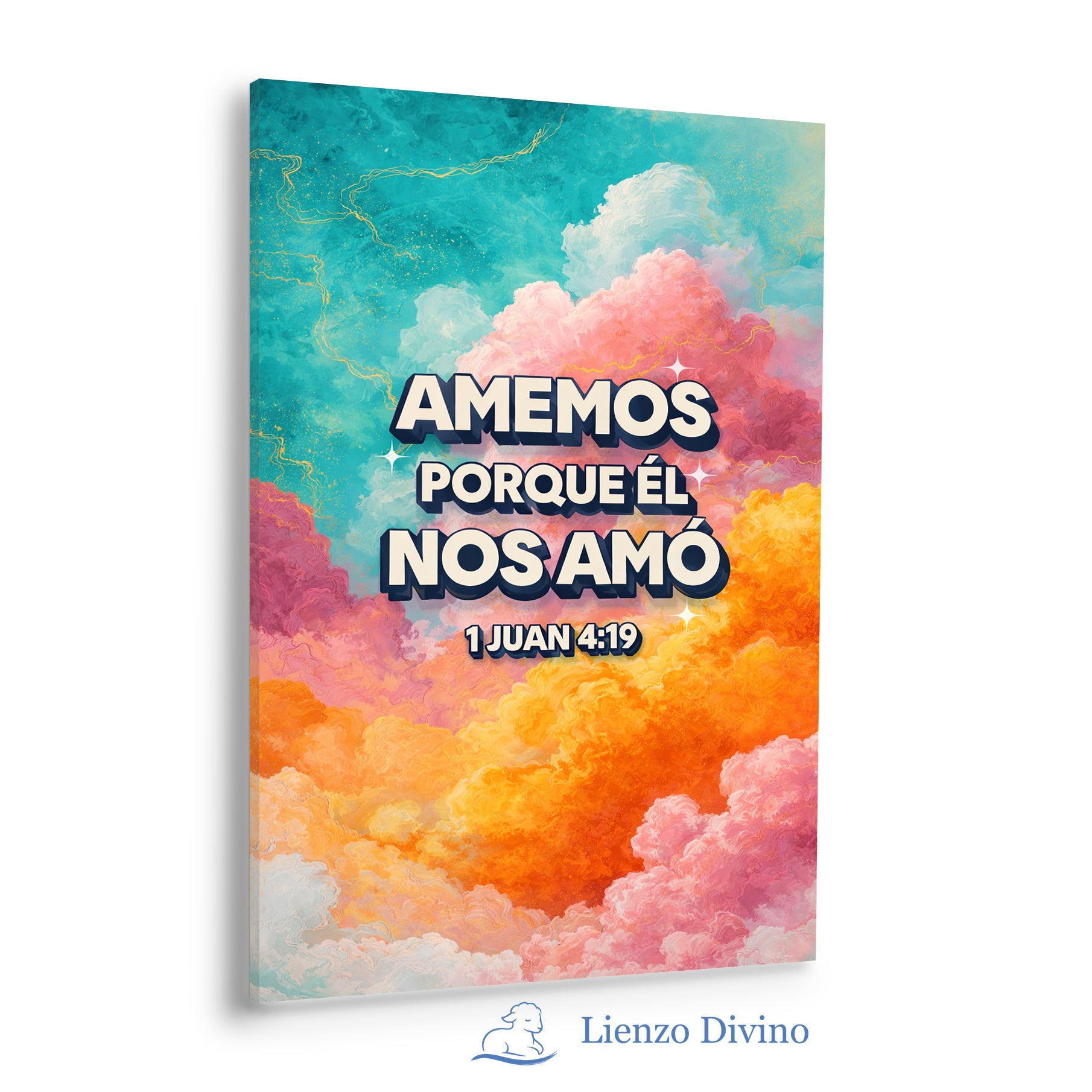 Amemos Porque Él Nos Amó - Cuadro Cristiano Decorativo